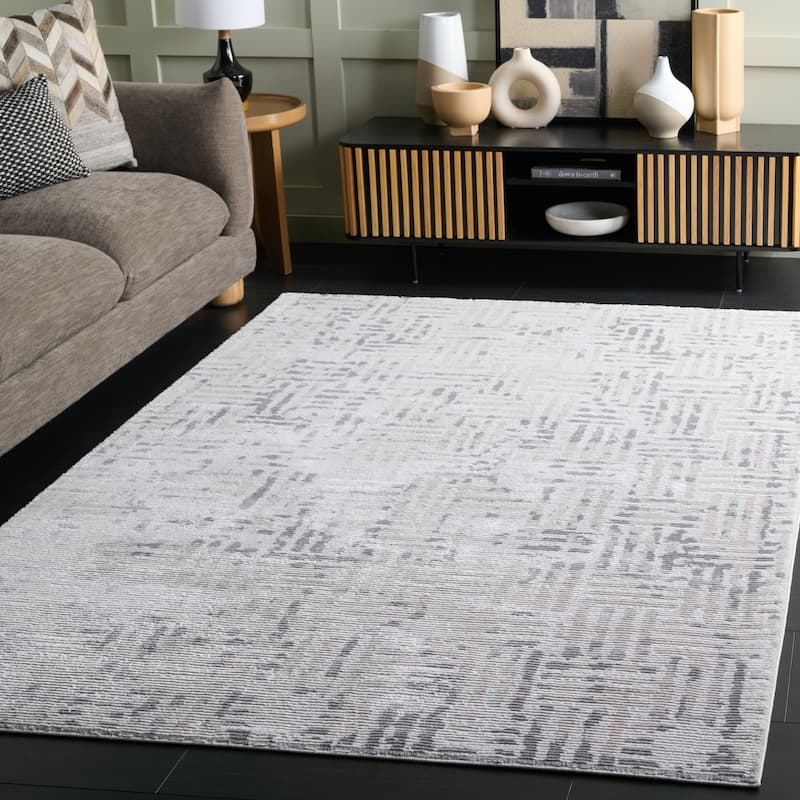 SAFAVIEH Slate Sonali Modern Rug - Light Grey/Grey - 4' x 6'