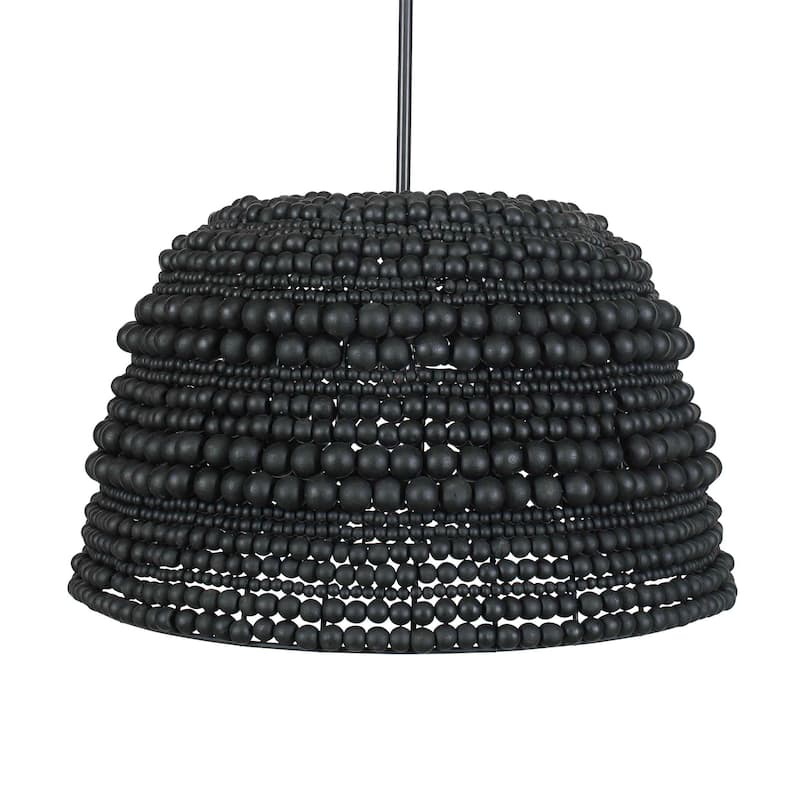 Uttermost Persephone Black Bead 1 Light Pendant - N/A