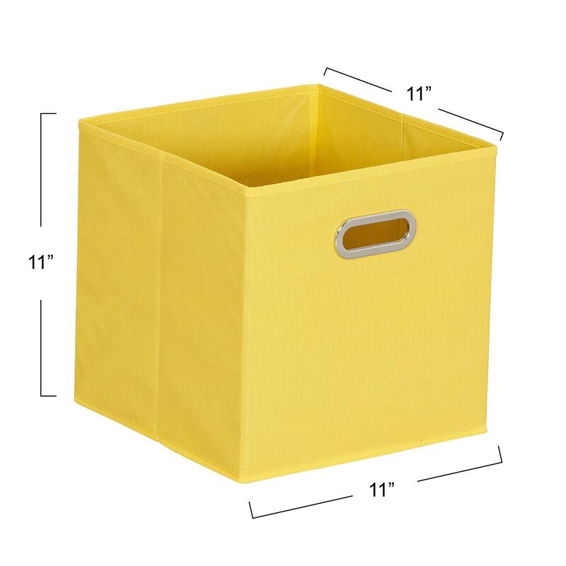 Household Essentials Open Fabric Cube Storage Bins, Set of 6