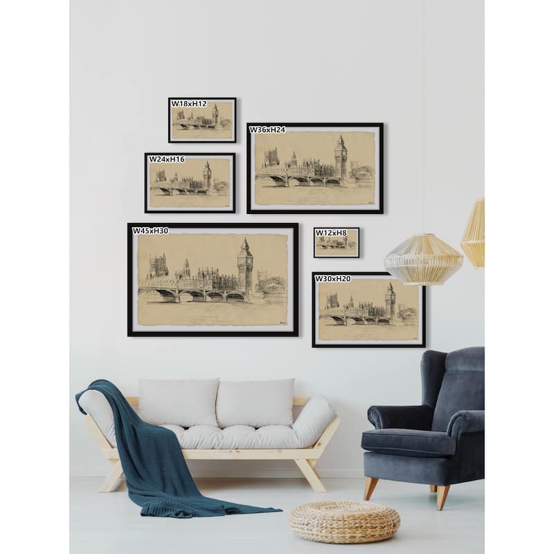 Big Ben Sketch Framed Print