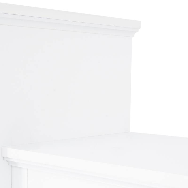 Large Entertainment Wall Unit Set with Open Storage, Wood TV Stand for TV Up to 70", Large Media Console with Cabinet
