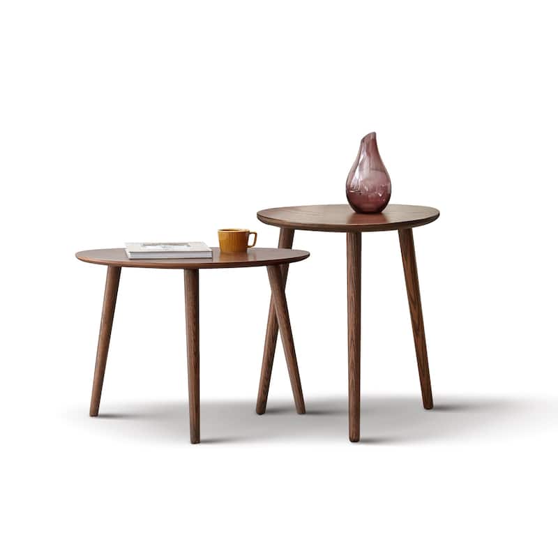 Solid Oak Wooden Coffee Table for Living Room