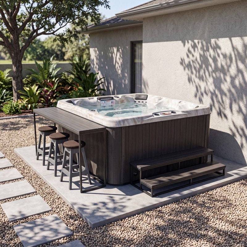Bronze Vista Hot Tub Surround in Dark Brown (5-Piece) - N/A