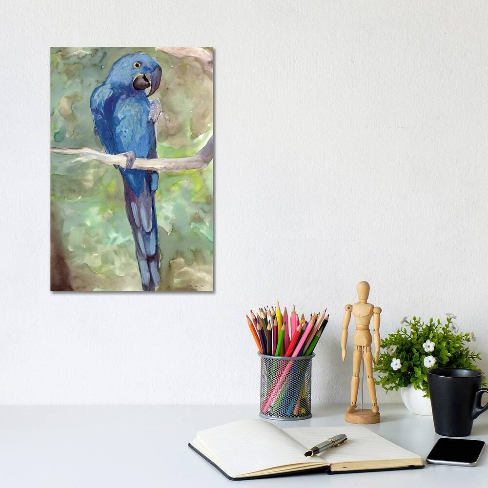 iCanvas "Blue Parrot II" by Stellar Design Studio Canvas Print