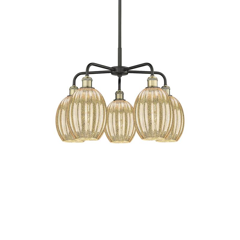 Innovations Lighting 516-5CR-17-25 Preston Chandelier Preston 5 Light - Black Antique Brass / Mercury