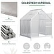 preview thumbnail 13 of 15, Outsunny Aluminum Greenhouse Polycarbonate Walk-in Garden Greenhouse Kit with Adjustable Roof Vent, Rain Gutter and Sliding Door