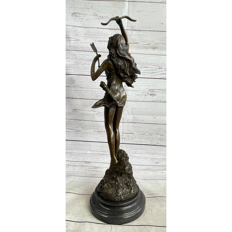 Artemis Diana The Hunter By C. Mirval Bronze Sculpture Sculpture Figurine