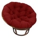 preview thumbnail 8 of 22, 52-inch Solid Twill Papasan Cushion (Cushion Only) Ruby Red