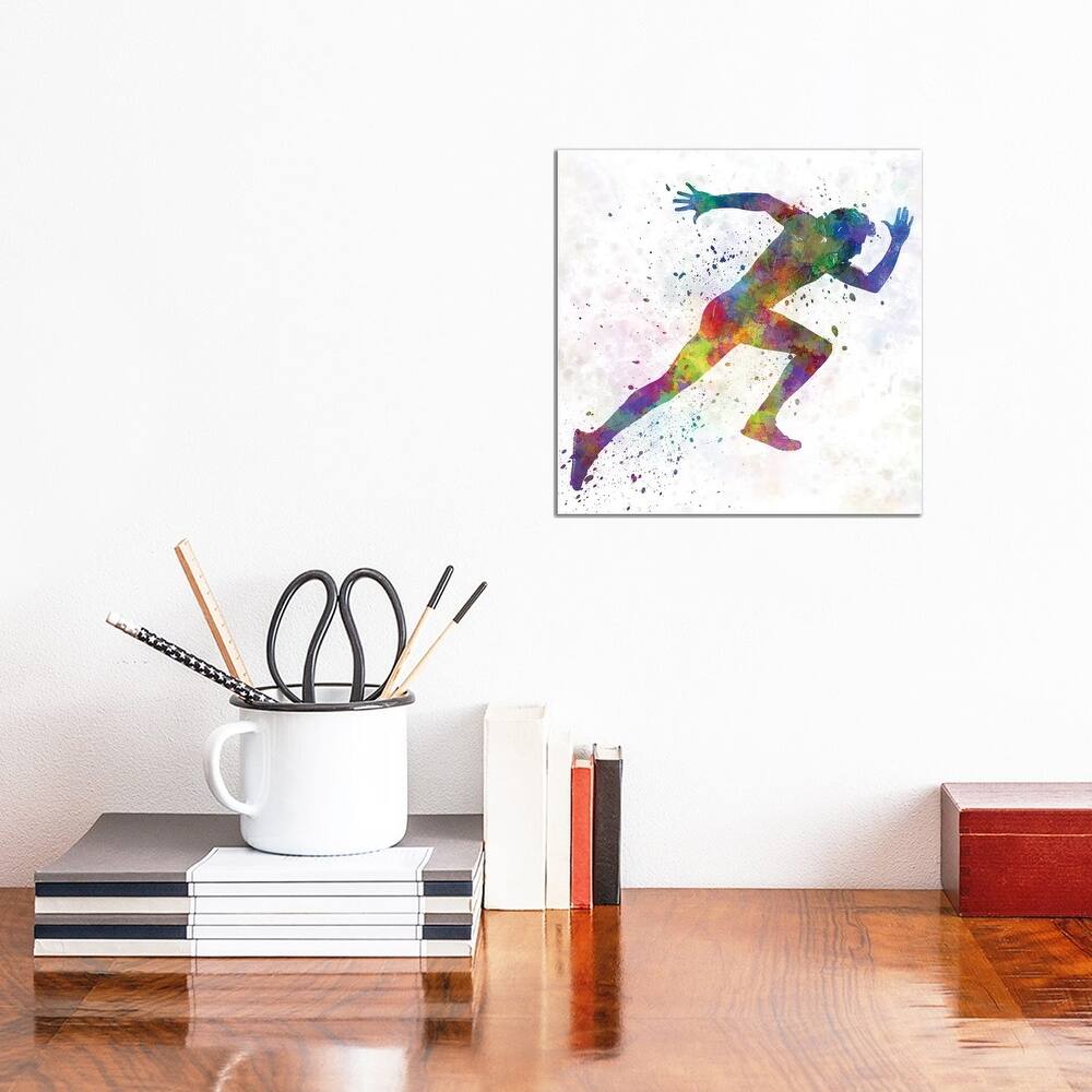 iCanvas "Man Running Sprinting Jogging I" by Paul Rommer Canvas Print