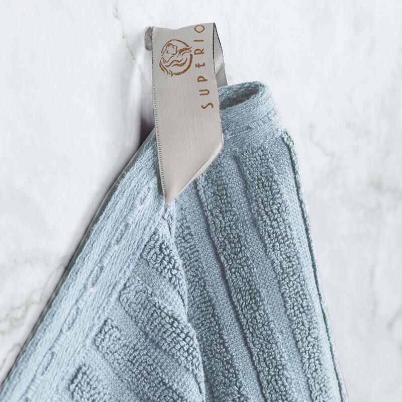 Superior Ribbed Cotton Absorbent Heavyweight Bath Towel Set