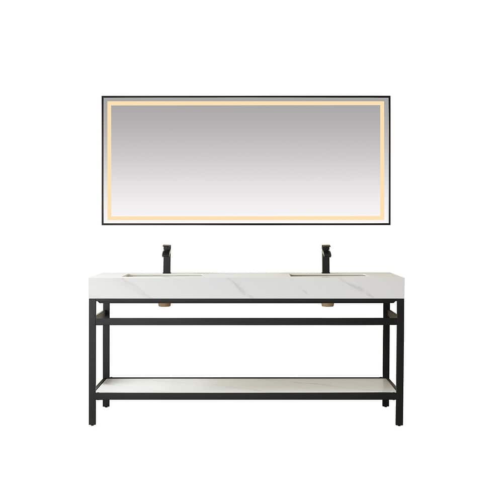 Miseno MV702572 Funes 72" Free Standing Double Basin Vanity Set with