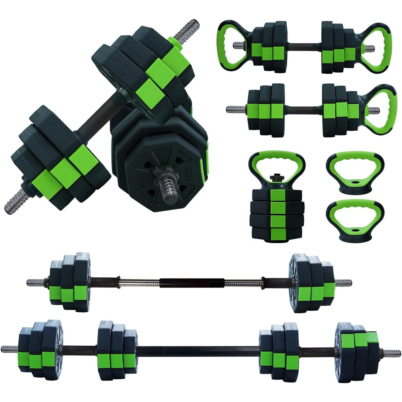 Green dumbbells sale