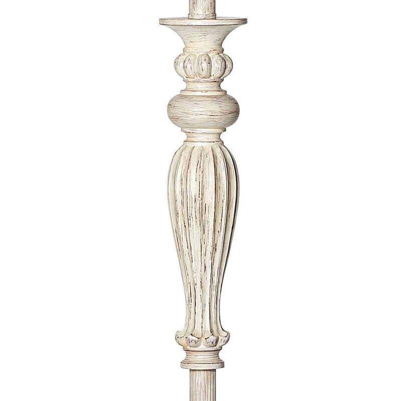 Country Cottage Floor Lamp 60" Tall Antique Basra Gray Drum Shade - 10" x 60"