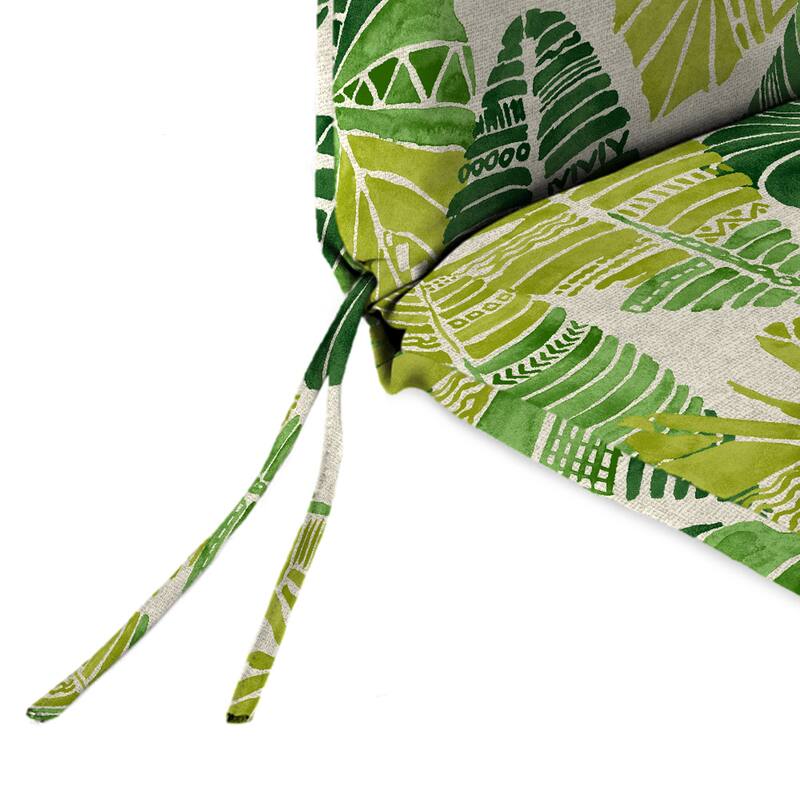 22" x 44" Outdoor Chair Cushion with Ties and Loop - 44'' L x 22'' W x 4'' H