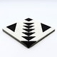 Primitives by Kathy Box Style Cartello, Legno, Nero, Bianco, 4 x 4