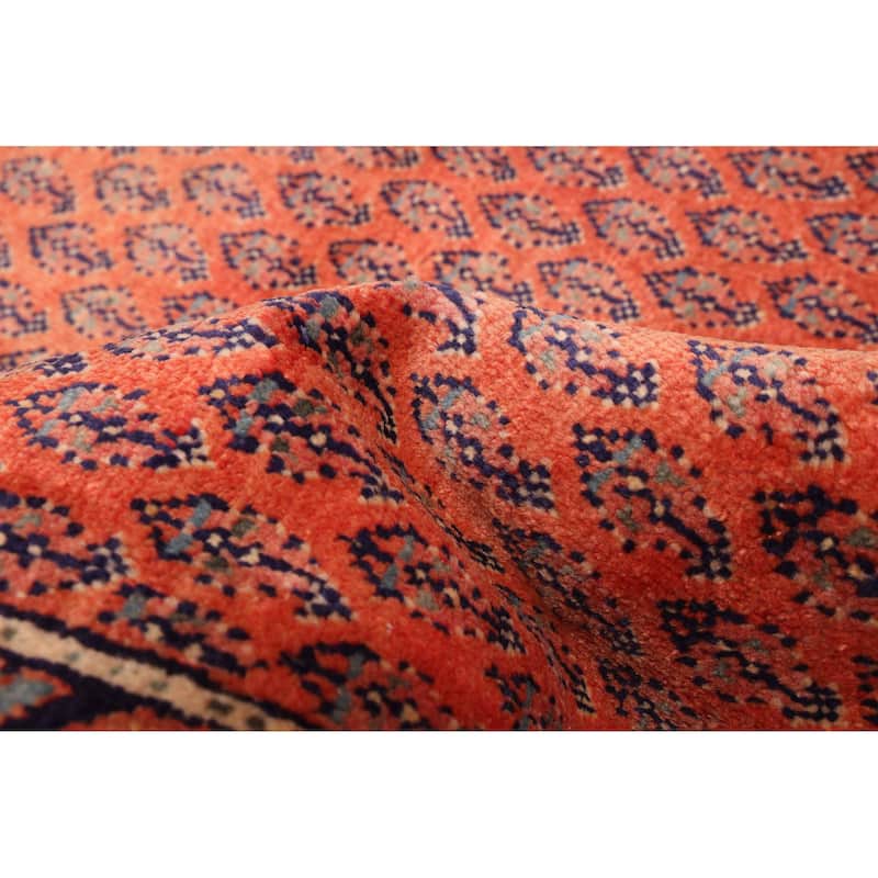 ECARPETGALLERY Hand-knotted Andelz Coral Wool Rug - 3'6 x 10'6