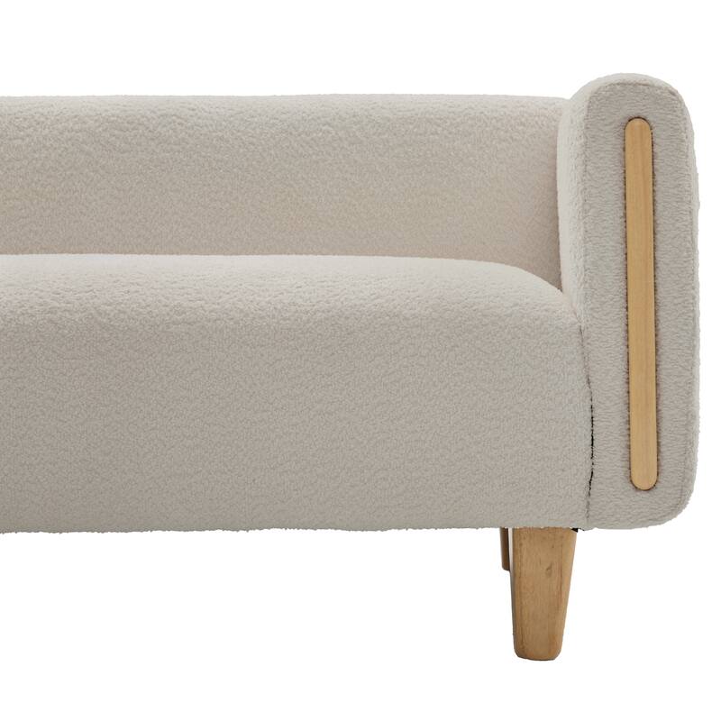 Christopher Knight Home - Soft Upholstered 78.7" 3-Seater Sofa with Rubberwood Legs