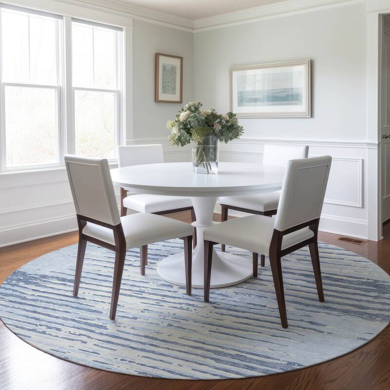 Machine Washable Indoor/ Outdoor Ombre Chantille Abstract Rug