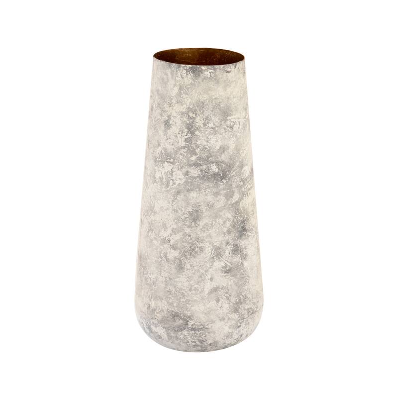 Elk Home Delmont White Finish Metal 6 Inch Wide Vase