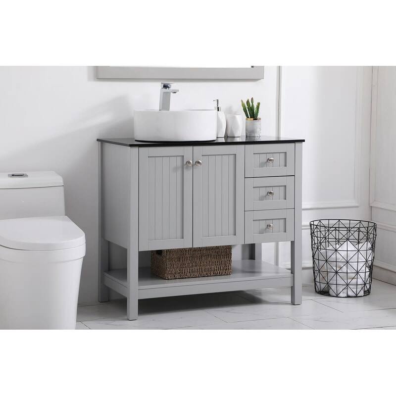 Elegant Lighting VF16236 Ralph 36" Free Standing Single Basin Vanity - Blue