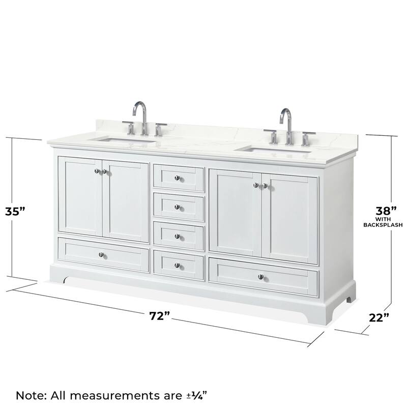 Wyndham Collection WCS202072D-QTZ-US3MED Deborah 72" Free Standing