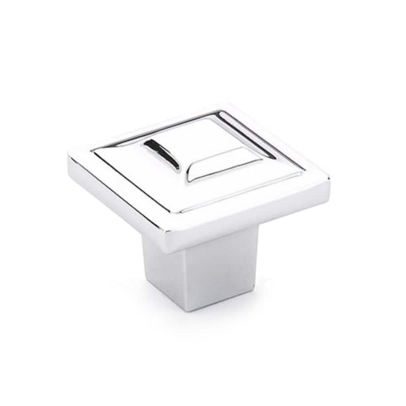Schaub and Company Menlo Park 1-1/4 Inch Square Pyramid Cabinet Knob - Polished Chrome