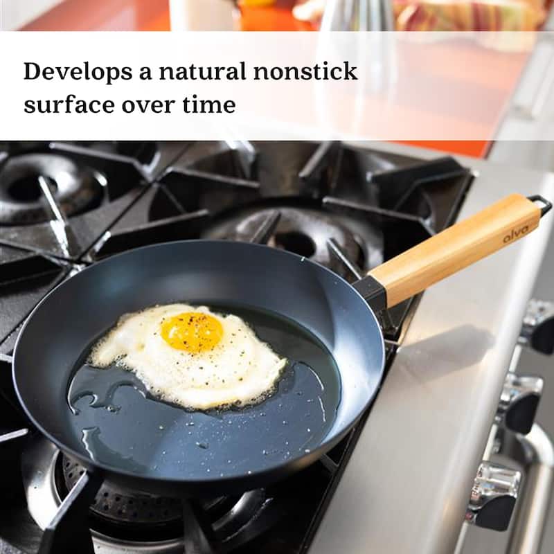 Alva Forest Carbon Steel Pan Pre-Seasoned with Natural Mineral Oil