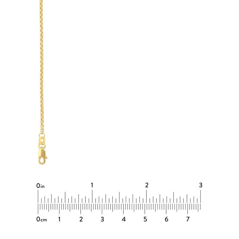 Curata 14k Yellow Gold 1.8mm Hollow Round Box Chain Necklace (Lobster)