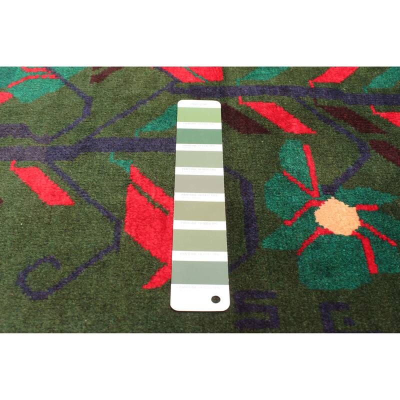 ECARPETGALLERY Hand-knotted Teimani Dark Green Wool Rug - 2'9 x 4'4