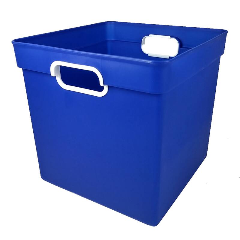 Romanoff Cube Bin, Blue, Pack of 3