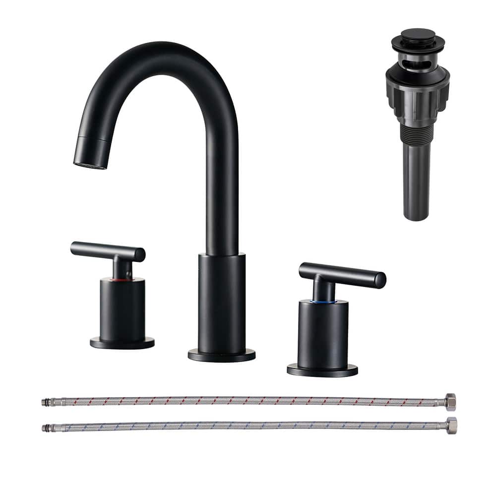 WOWOW Widespread 8 in.Double Handle Bathroom Faucet