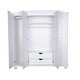 preview thumbnail 4 of 32, Palace Imports 100% Solid Wood Kyle 4-Door Wardrobe Armoire with Optional Mirrored Doors