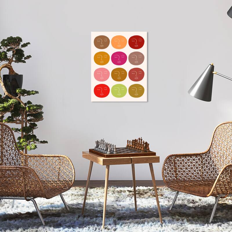 Wynwood Studio Canvas Abstract Enjoy the Park Colors Brown Modern & Contemporary Wall Art Canvas Print - 16 x 20