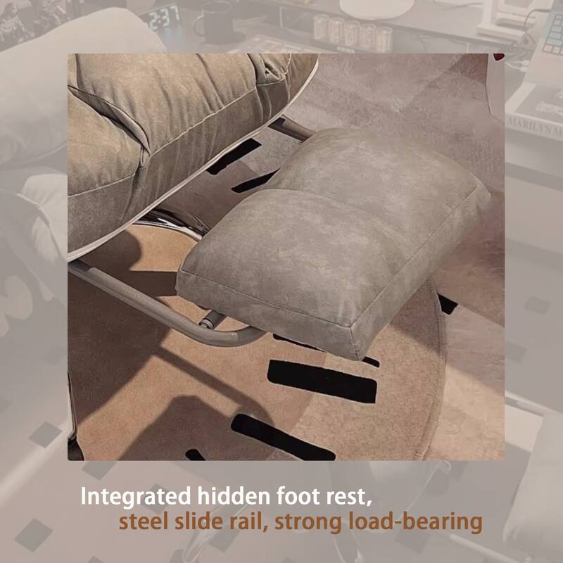 High-Back Executive Swivel Chair with Footrest & Adjustable Lumbar Support