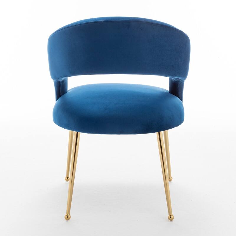 SEYNAR Mid Century Modern Velvet Upolstered Open-Back Dining Chair Set of 2