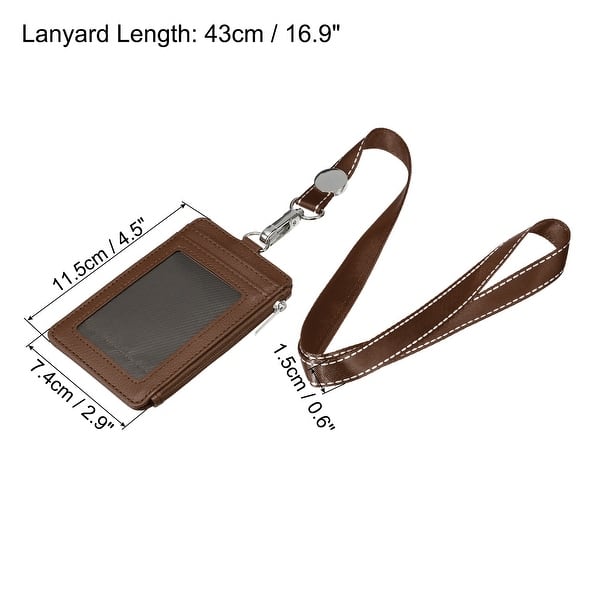 ID Badge Holder with Lanyard and Buckle, 5 Card Slots Zipper Wallet - Bed  Bath & Beyond - 36550172
