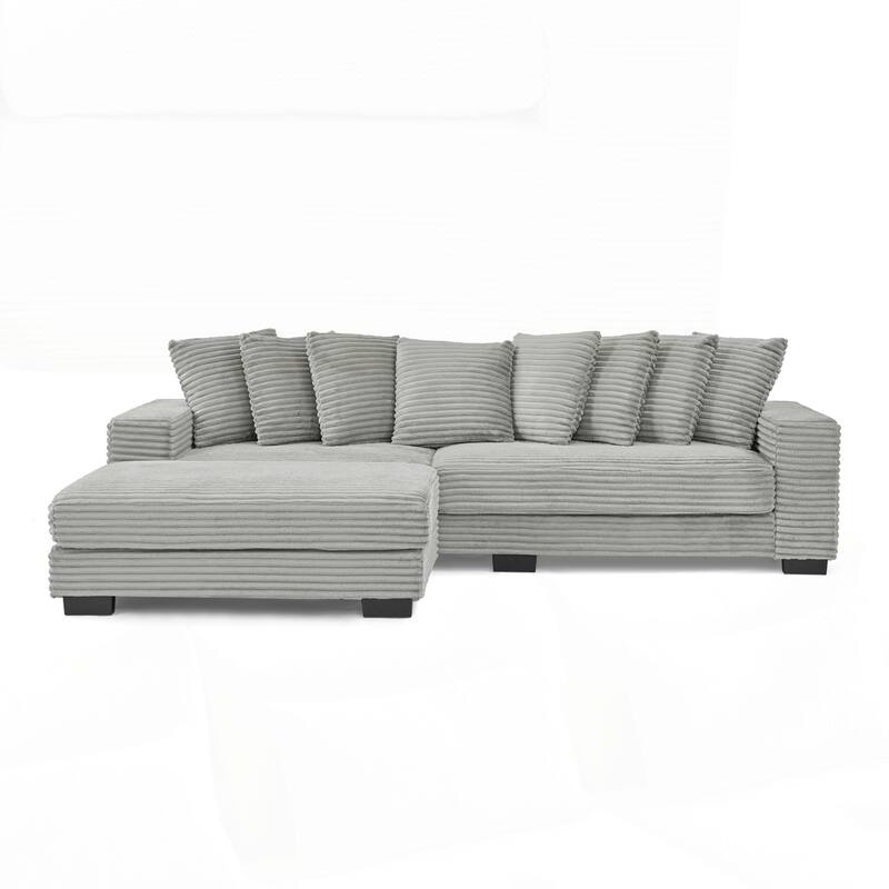 L-Shaped Modular Convertible Sofa