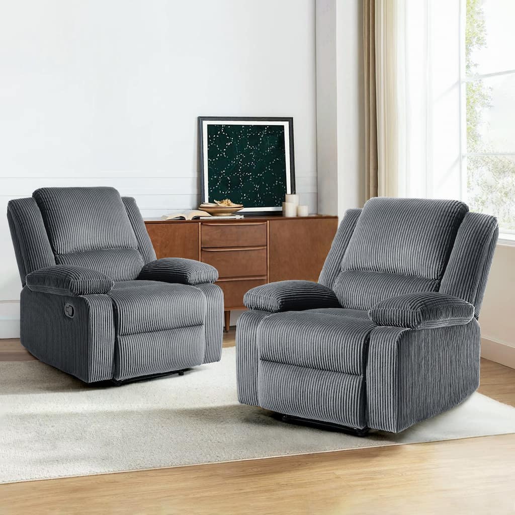 Corduroy Adjustable Recliner Chair Sofa for Living Room