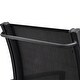 preview thumbnail 6 of 5, vidaXL 2 Seater Patio Bench 51.6" Steel and Textilene Black - 51.6" x 24.4" x 36.2"