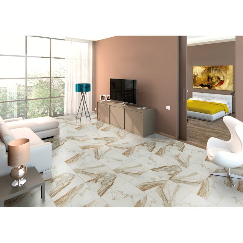 Ackland AKNPTPAL24X24P-CA Palazza - 24" x 24" Porcelain Floor Tile -