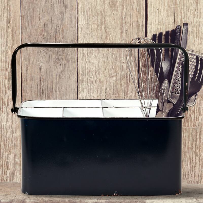 Metal Storage Caddy - Blue - 11.0"L x 6.3"W x 9.0"H