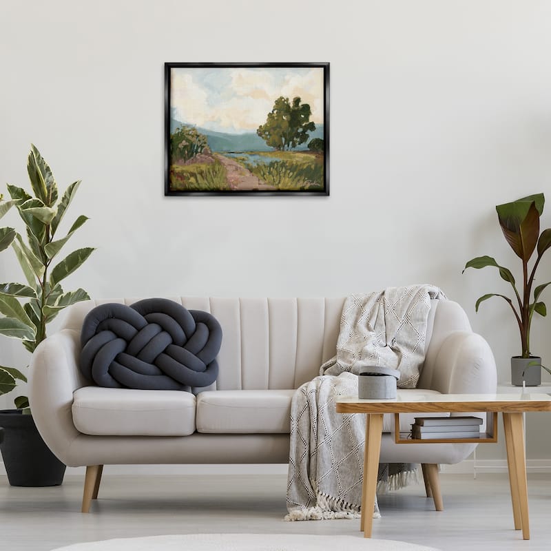 Stupell Path to Distant Countryside Framed Floater Canvas Wall Art Design By Sara Baker