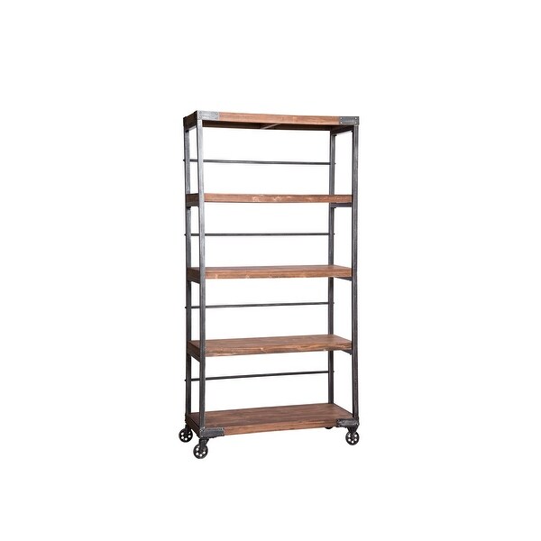 tall metal shelving unit