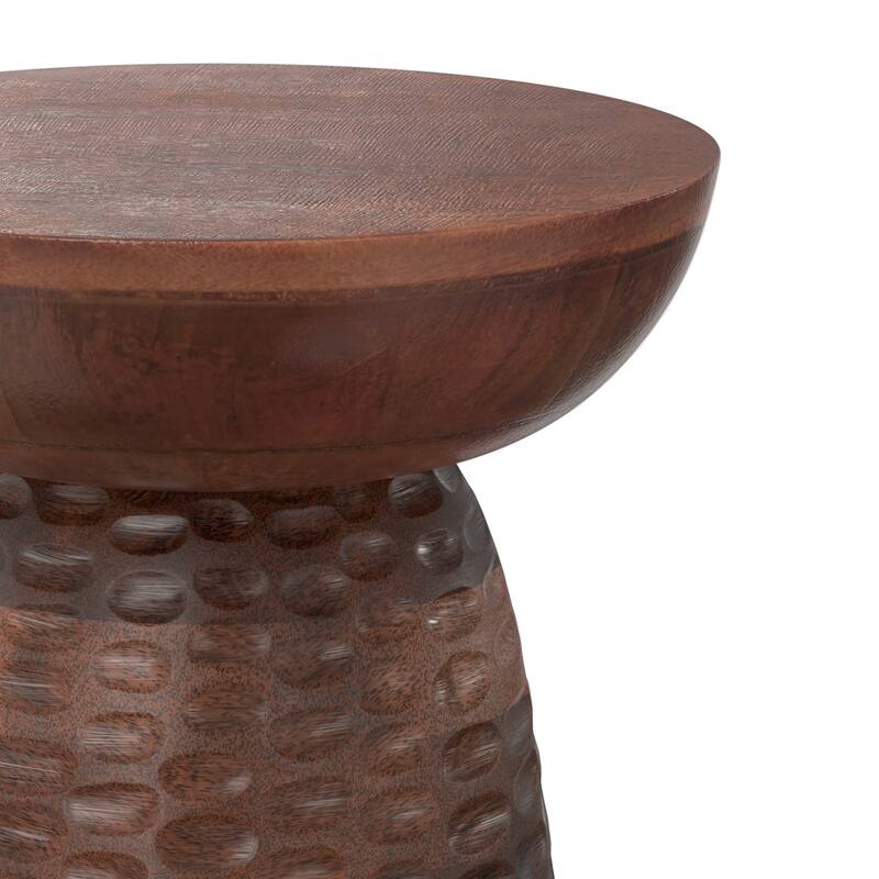 WYNDENHALL Willis 13" Wide Solid Wood Contemporary Accent Table & Fully Assembled - 12.6" D x 12.6" W x 17.7" H