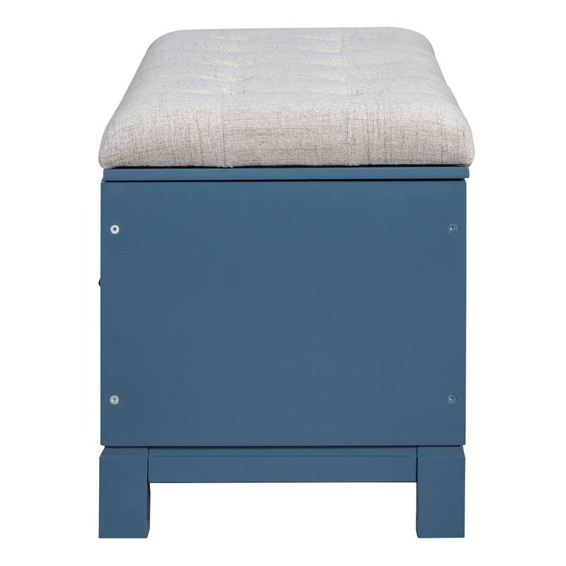 Shoe Bench with Removable Cushion and Hidden Storage