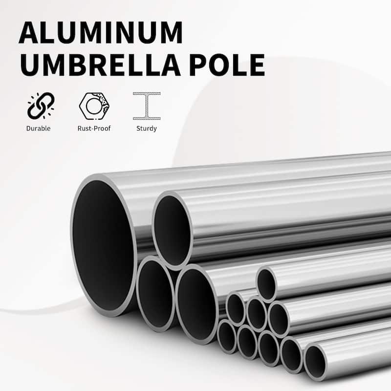 GDFStudio - Premium 9FT Patio Umbrella with Push Button Tilt and Sturdy Frame