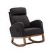preview thumbnail 3 of 14, Modern Rocking Chair for Nursery with Solid Wood Leg