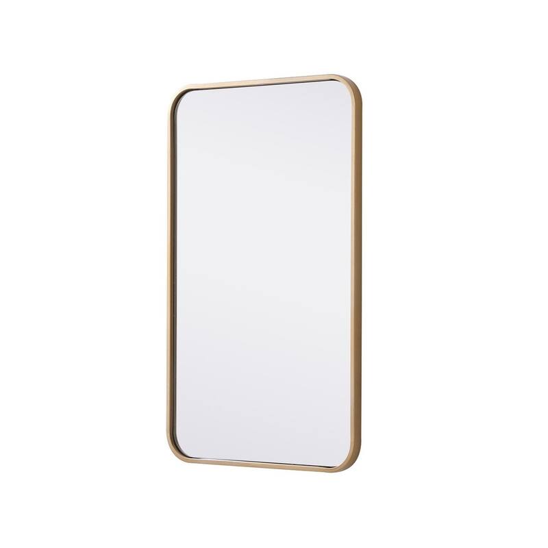 Ezra Soft Corner Metal Rectangular Mirror