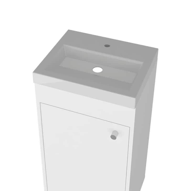 Waterford Bathroom Vanity Sink with Porcelain Basin and Storage Cabinet