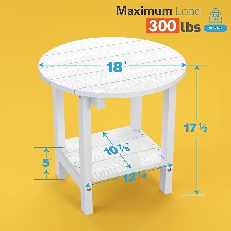 WINSOON HIPS All Weather Outdoor Side Table